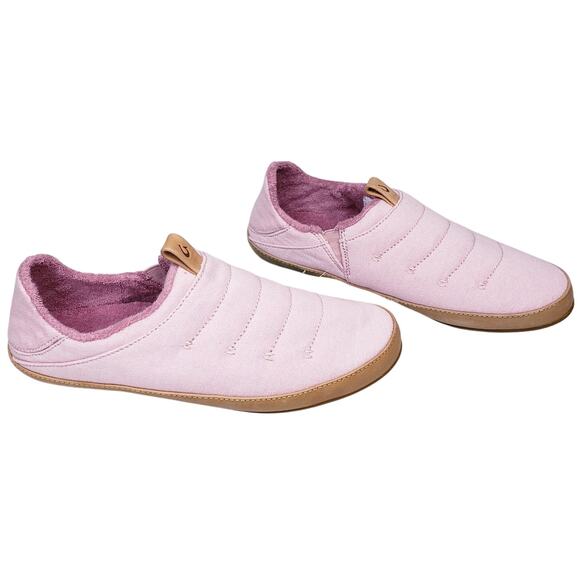 NWT OLUKAI LANIA Quilted Slippers Rose Sea Salt Golden Sand Shoes Women's Size 9 - Picture 1 of 16